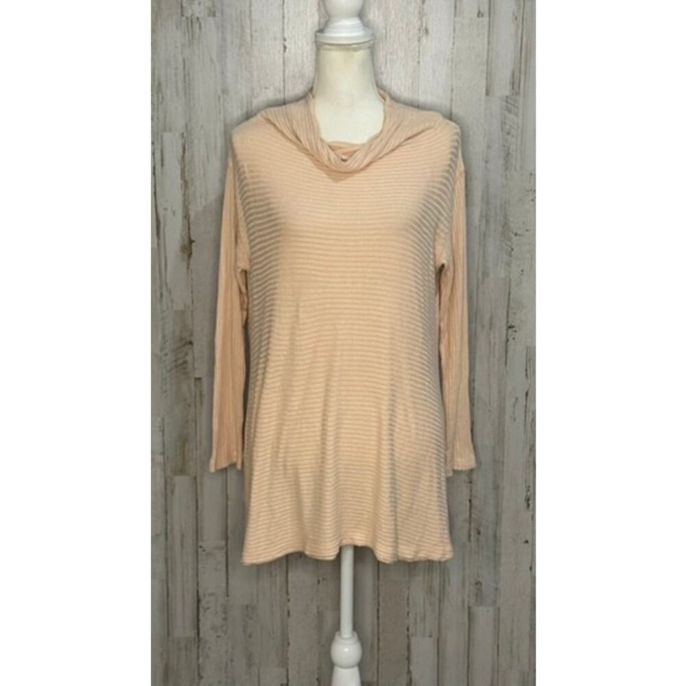 We The Free Women's Peach‎ Ribbed Long Sleeve Tunic Sweater Top Medium